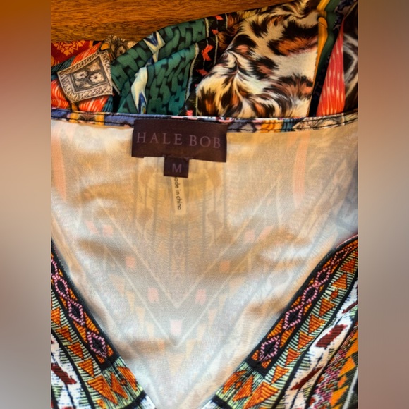 Hale Bob V Neck Dress, Multi Color - Aztec Style , size Medium - Picture 7 of 10